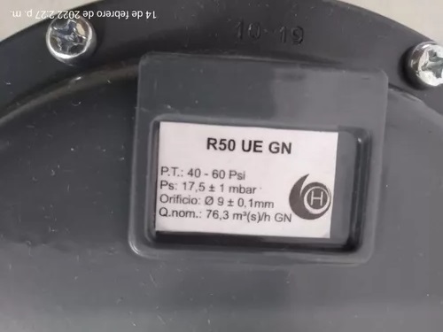 Regulador De Gas Natural Humcar R50 Eu Gn Cod. 414037 - Imagen 2