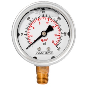 Manómetro Glicerina Acero Inoxidable  300 Psi (21 Kg/cm2