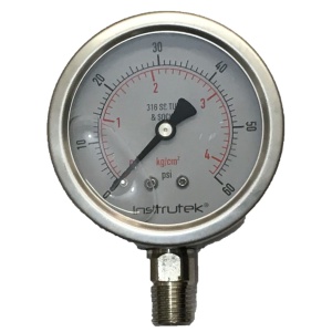 Manometro Para Gas Instrutek 4 Kg/cm2 (60 Psi) 2.5  Caratula