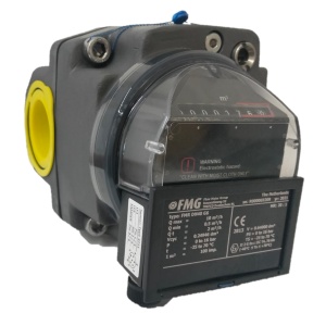 Medidor tipo Pistón Rotativo marca FMG Modelo FMR G6 en 1 1/2" NPT