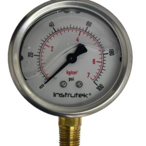Manómetro Glicerina Acero Inoxidable Rango 0 A 100 Psi